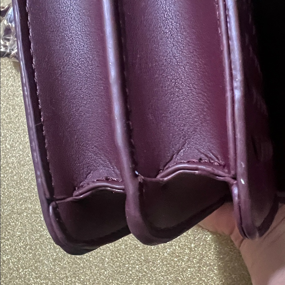 New Elegant Woven Burgundy Clutch and Crossbody - Picture 17 of 17